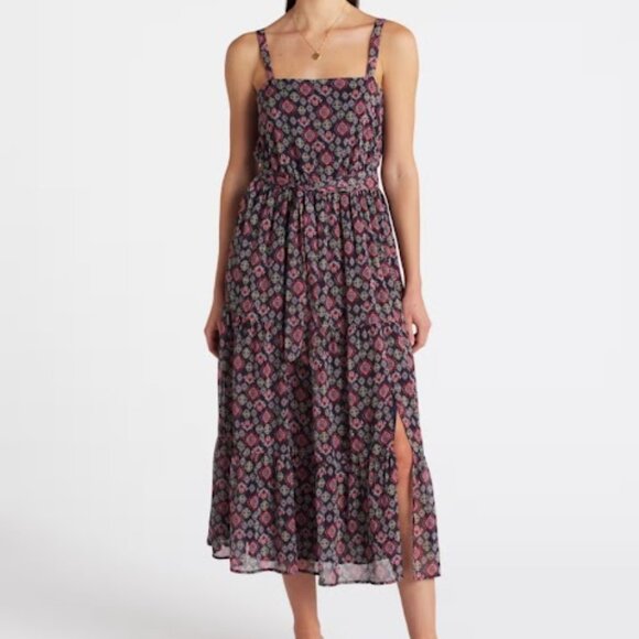 Socialite Tie Front Maxi Dress - 'Linelle' - Women's Size L - Picture 3 of 5